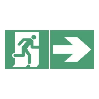 Plaque sérigraphiée - Simple face - Flèche droite