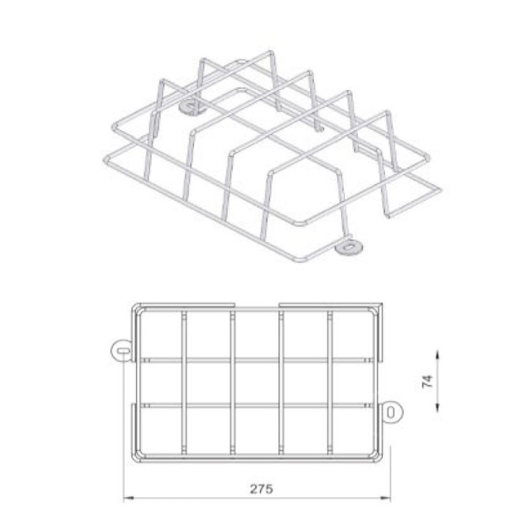 Grille de protection IK 10 pour bloc TOLEDO