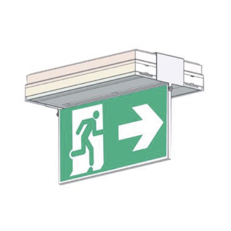 Porte plaque sérigraphiée saillie plafond pour CTBXXX - Accessoire TOLEDO