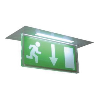 Boitier tôle encastré plafond pour éclairage par la tranche (sans plaque sérigraphiée) - Accessoire XENA FLAT