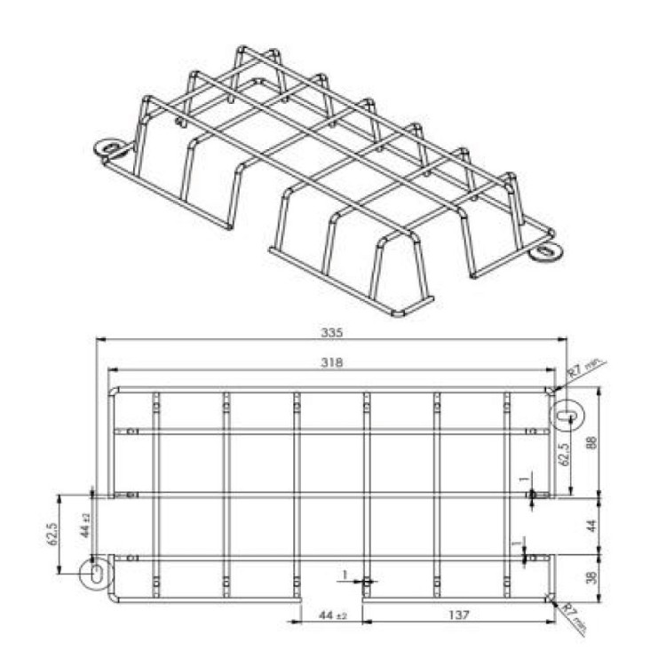 Grille de protection IK 10 pour bloc XENA FLAT