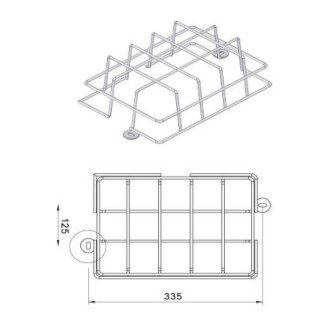 Grille de protection anti vandale pour bloc XENA FLAT équipé du KAPE0065