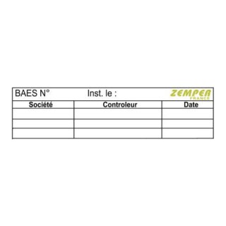 Etiquette spéciale maintenance pour bloc