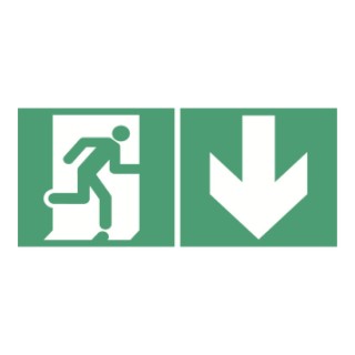 Plaque sérigraphiée - Double face - Flèche bas